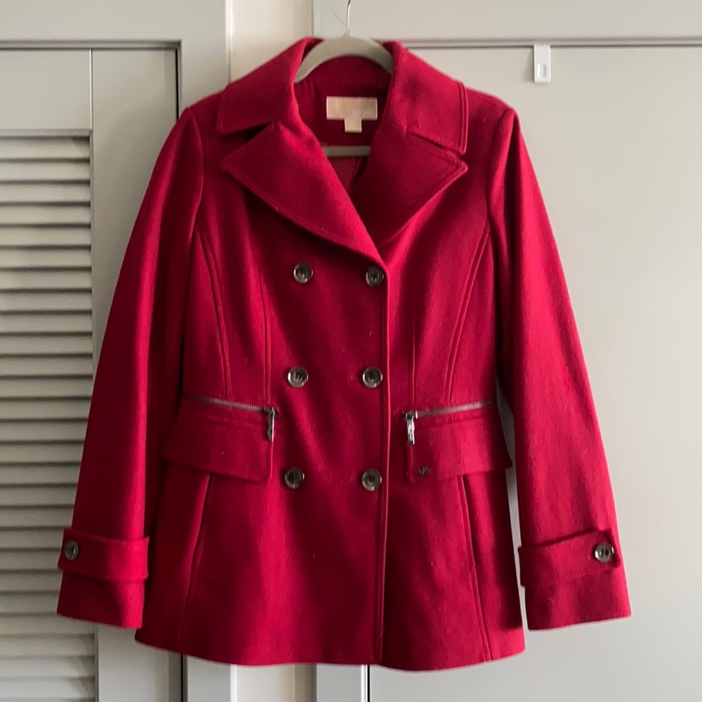 Michael Kors Women’s Red Peacoat